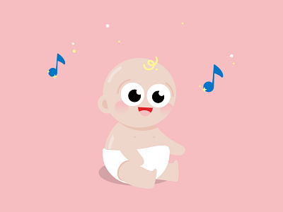 Baby 2d art direction baby character flat illustration vectorial
