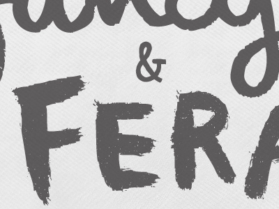 Feral hand drawn type typography