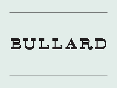 Bullard identity logo type typography