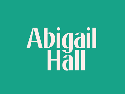 Abigail Hall custom type logo typography