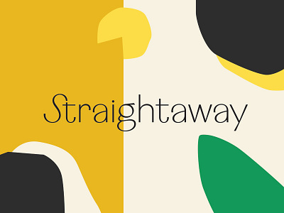 Straightaway cocktails logo typography