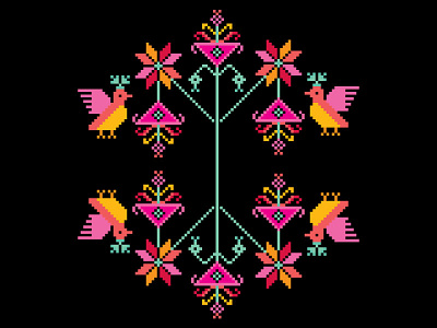 Teenek birds mexican pink