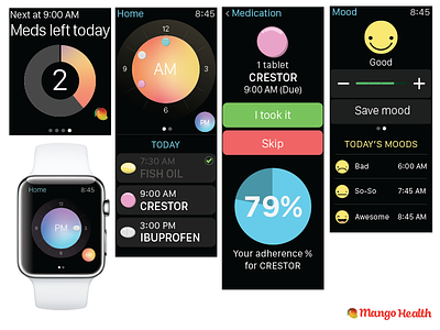 Mango Health on the Apple Watch adherence apple watch health medication pills watch wearables
