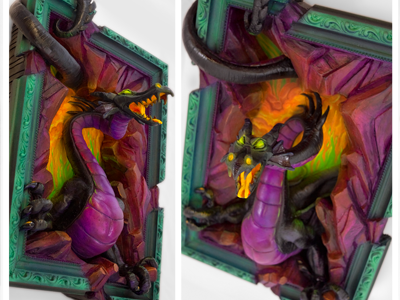“Maleficent as Dragon” for Disney’s Wonderground Gallery cast clay disney disneyland dragon gallery illustration maleficent maquette monsterclay relief sculpture sleeping beauty sleepingbeauty wonderground