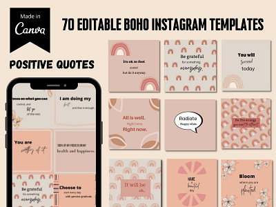 Editable Boho Instagram Template