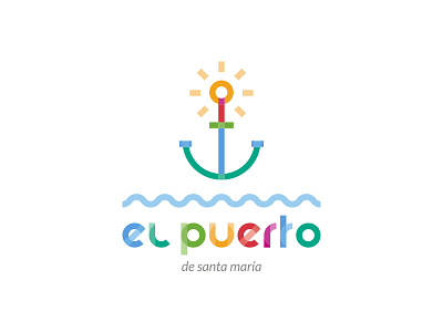 Logotipo El Puerto de Santa María anchor ancla beach el puerto logo logotipo logotype sea turismo