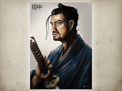 Samurai Tanaka character digitalart japan portait samurai