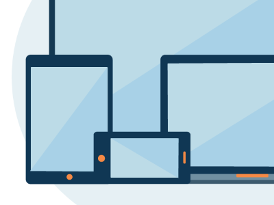 Screens blue flat icons responsive screens shine ui