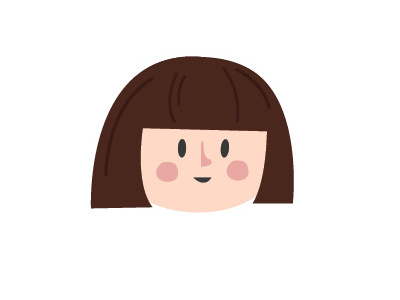 Character character design cute face flat girl illustration retro