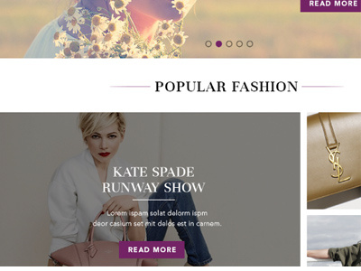 Fashion Blog blog brands fashion feminine web design