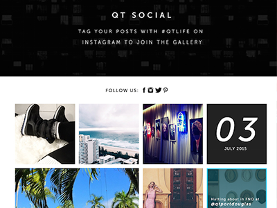 Social colour design gird hotel layout social ui web