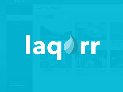 Laqorr blue branding drop logo water