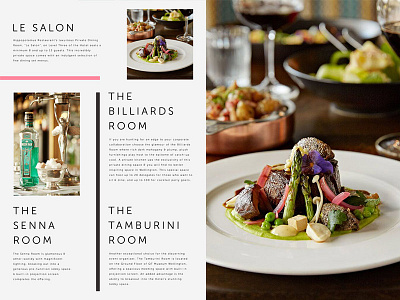 Dining Out bauhaus copy layout dining food layout pastel ui web design