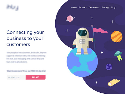 Space astronaught colour galaxy illustration planets retro space ui web