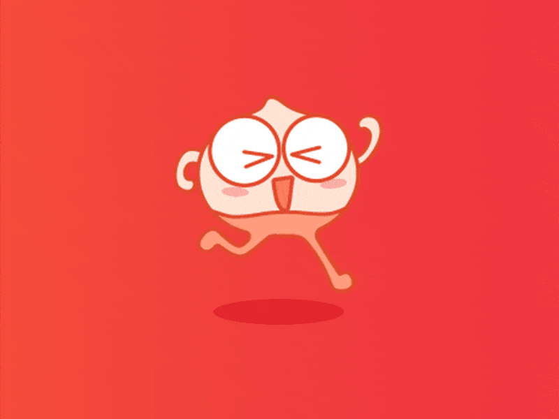 Run！ cartoon gif illustration nut