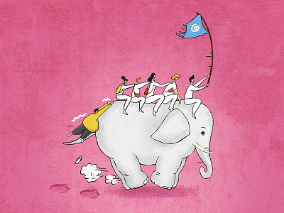 elephant cartoon design elephant illustration team