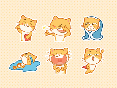 cats cat design emoji illustration ui