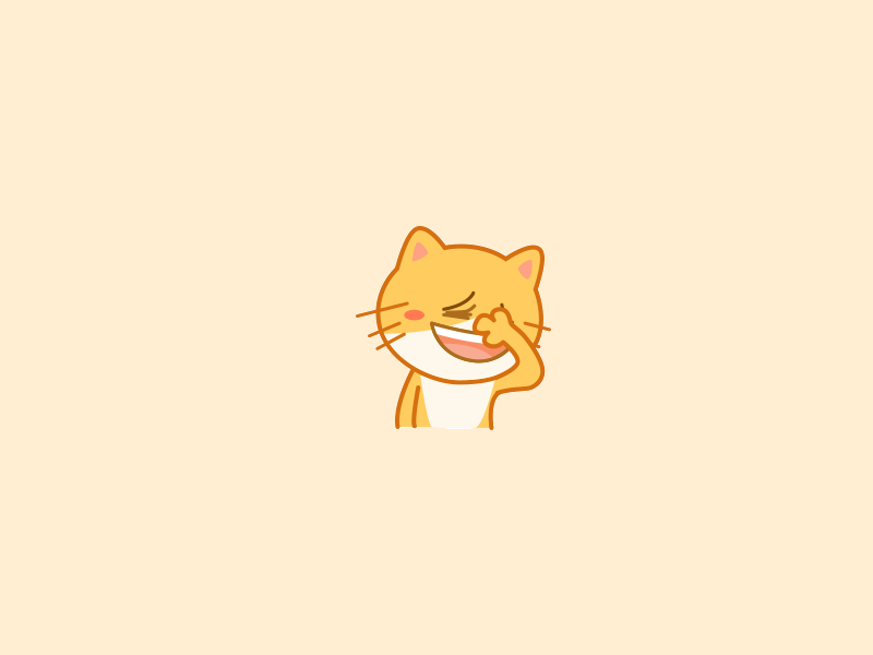 Like~ cat design emoji illustration