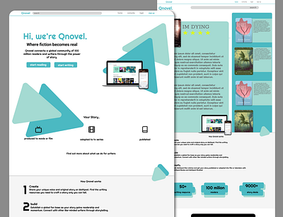 Qnovel Website book design ebook figma graphic design novel qnovel reading website