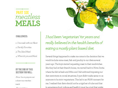 Healthy Family, Happy Earth. Workbook Design lemon nutrition workbook