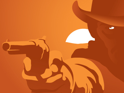 Cowboy cowboy illustration showdown