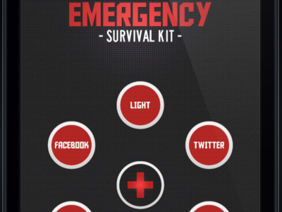 Emergency Survival Kit iPhone app app button design emergency gui ios iphone ipod kit