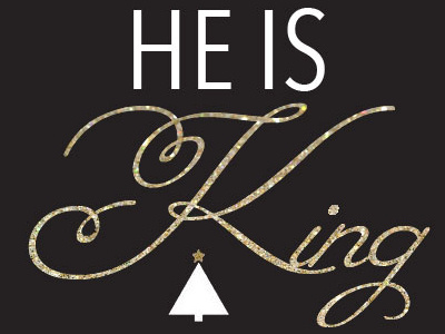 He Is King christmas church king tree