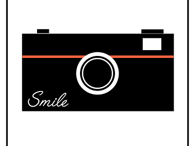 Smile Camera art camera drawing kodak line smile vintage