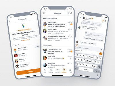 Chat and Messages Module - Redesign chat chat chreads chat groups chatting design messages profile redesign revamp social media threads typing ui design ui ux ux design visual design