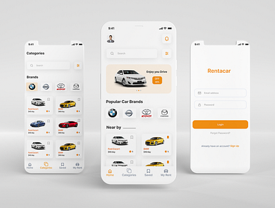 Rent a Car App Design app app design mobile app design rent a car rent a car app ui