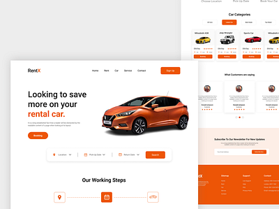 Rent a Car Landing Page landing page design rent a car rent a car landing page web