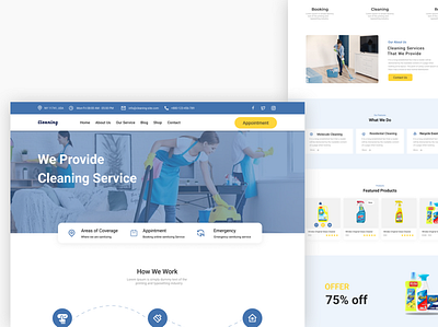 Cleaning Service Landing Page cleaning service cleaning service landing page landing page ui