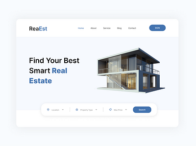 Real Estate Hero Section hero section landing page real estate real estate hero section ui user interface