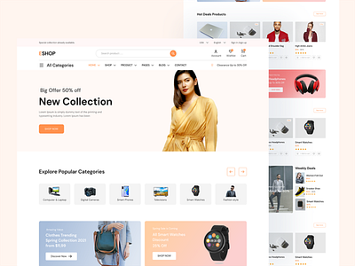 E-commerce Landing Page Design ecommerce landing page ui