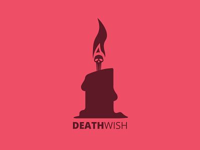 Deathwish candle logo skull wish