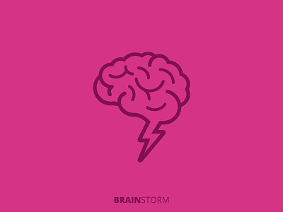 Brainstorm bolt brain brainstorm icon lightning logo