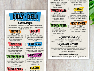 Dilly Deli Menu