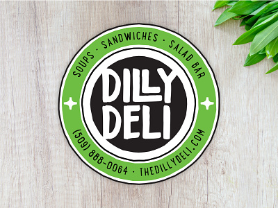 Dilly Deli Alt Logo & Sticker badge badge logo deli organic sandwich wenatchee