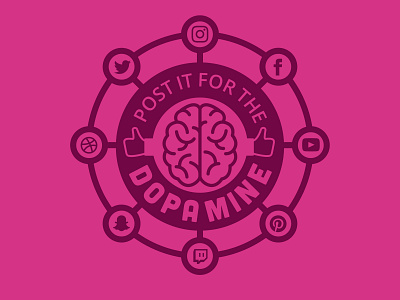 Social Dopamine badge dopamine ego logo social socialmedia