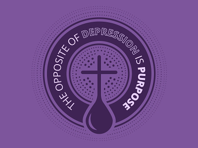 Purpose badge badge logo cross depression jesus purpose