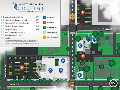 Wenatchee Valley College - Omak Map campus college map