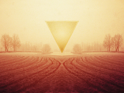 Drive Until It Burns Your Bones abstract burnt fall gold reflect triangle warm