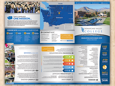 Wenatchee Valley College General Brochure [Expanded] blue brochure campus college fold silver washington wenatchee