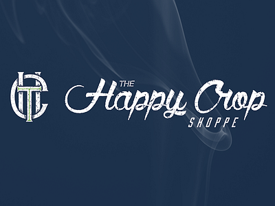 The Happy Crop Shoppe - Logo cannabis drawn hand logo marijuana shoppe washington wenatchee