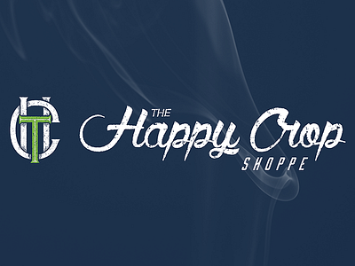 The Happy Crop Shoppe - Logo cannabis drawn hand logo marijuana shoppe washington wenatchee