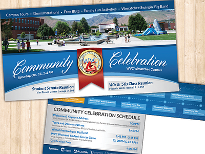 WVC Community Celebration Postcard anniversary college postcard school valley wenatchee