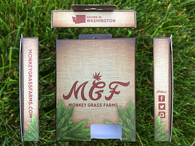 Monkey Grass Farms Packaging box brand cannabis farms grass marijuana monkey package packaging washington wenatchee