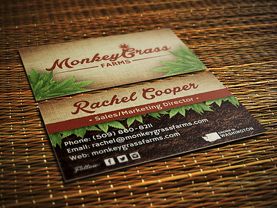 Monkey Grass Farms Business Cards