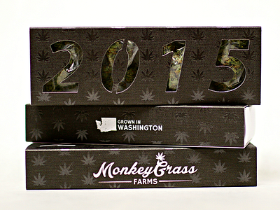 Monkey Grass Farms New Years Package box brand cannabis farms marijuana monkey new years package packaging washington wenatchee