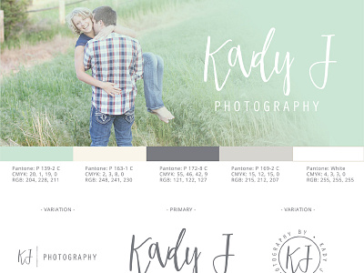 Kady J Photography brand font logo photography script simple type